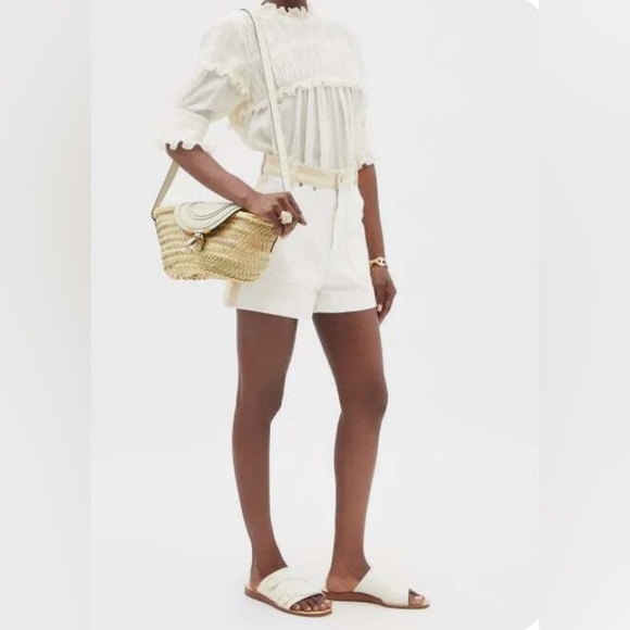 Chloe Marcie Small Basket Bag Raffia and Leather - Neutrals - Picture 16 of 16